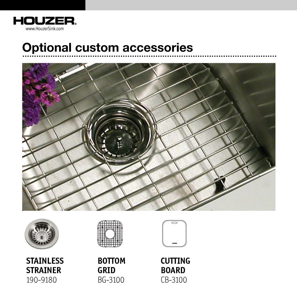 Houzer ADA Glowtone Series Topmount Stainless Steel 3-hole Bar/Prep Sink Bar Sink - Topmount Houzer 