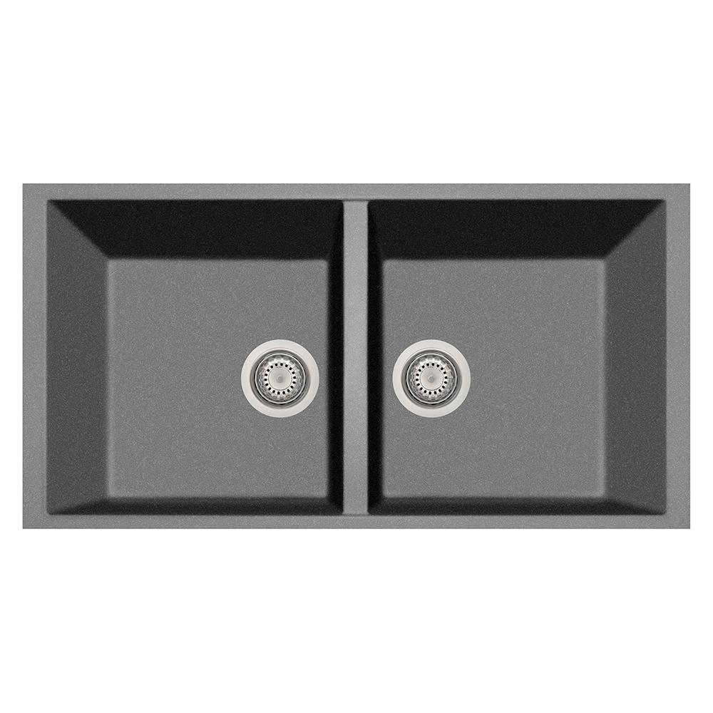 Latoscana AM8620ST Elegance Series Double Basin Drop-In Kitchen Sink Kitchen Sink Latoscana Titanium 