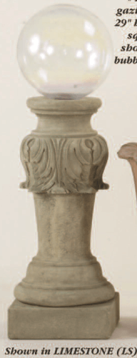 Acantbus Gazing Globe Stand Cast Stone Outdoor Garden Planter Planter Tuscan 