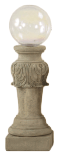 Acantbus Gazing Globe Stand Cast Stone Outdoor Garden Planter Planter Tuscan 