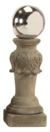 Acantbus Gazing Globe Stand Cast Stone Outdoor Garden Planter Planter Tuscan 