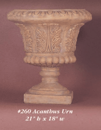 Thumbnail for Acanthus Urn Cast Stone Outdoor Garden Planter Planter Tuscan 