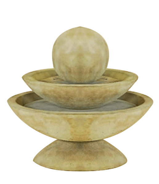 Tondo Shallow Outdoor Cast Stone Garden Fountain Fountain Tuscan 
