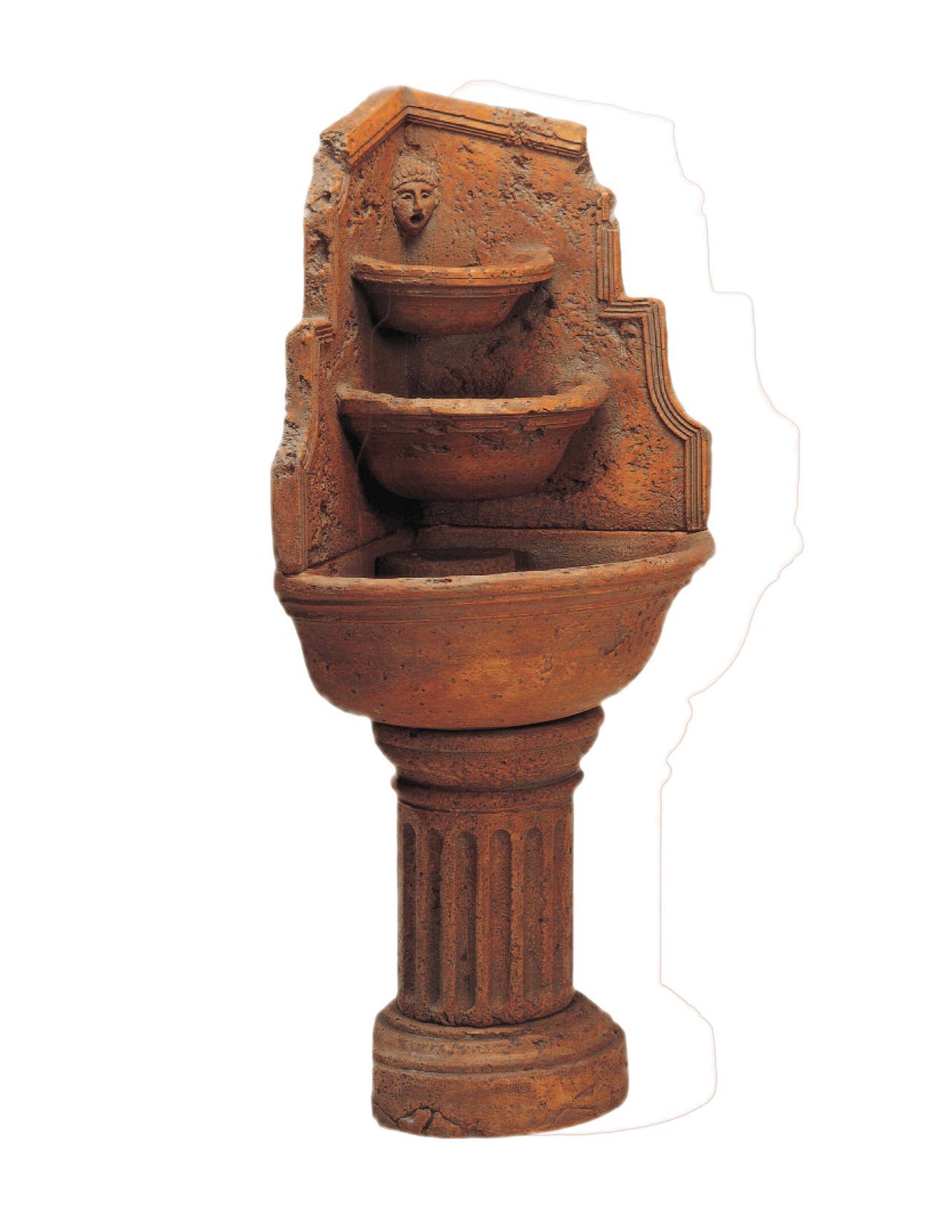 Acropolis Corner Cast Stone Outdoor Garden Fountains With Spout Fountain Tuscan 