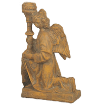 Thumbnail for Angel Gabriel Globe Stand Cast Stone Outdoor Asian Collection Statues Tuscan 
