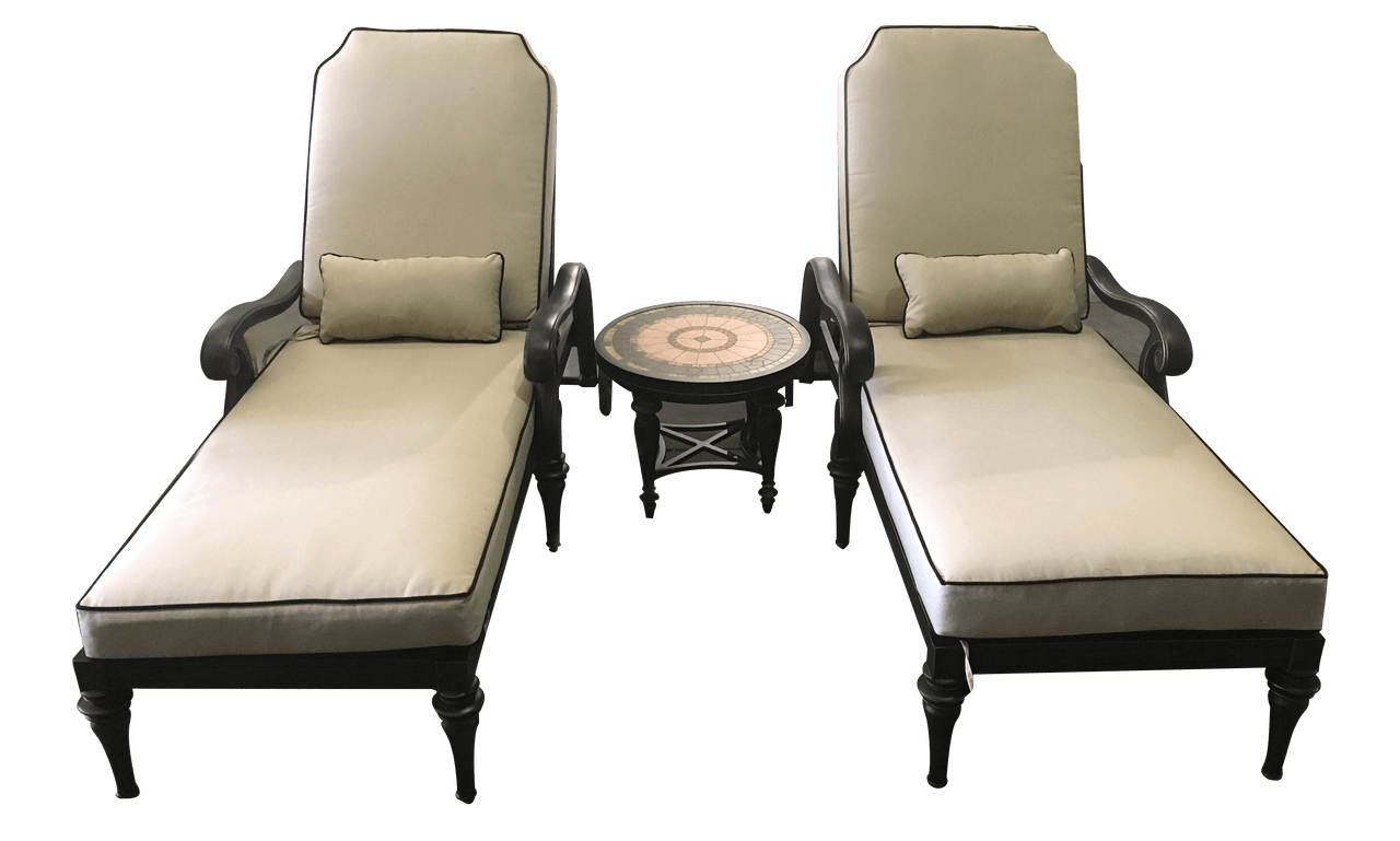 Astoria Outdoor Chaise Lounge Set Of 3 Outdoor Furniture Tuscan 