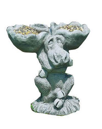 Thumbnail for Moose Cast Stone Outdoor Garden Birdbath/Feeder BirdBath Campania International 