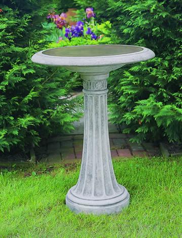 Chestnut Hill Cast Stone Outdoor Garden Birdbath BirdBath Campania International 