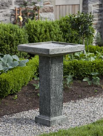 Reef Point Cast Stone Outdoor Garden Birdbath BirdBath Campania International 