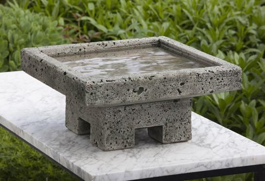 Kosei Cast Stone Outdoor Garden Birdbath BirdBath Campania International 