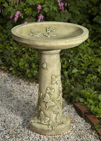 Thumbnail for Butterflies Are Free Cast Stone Outdoor Garden Birdbath BirdBath Campania International 
