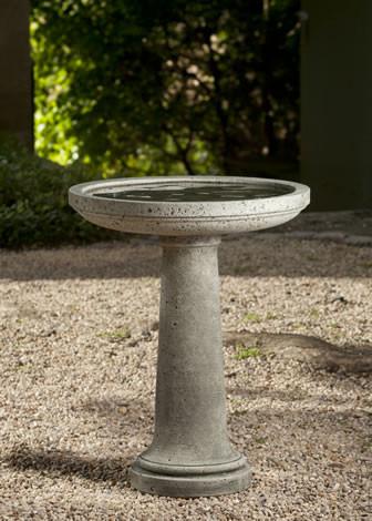 Isleboro Cast Stone Outdoor Garden Birdbath BirdBath Campania International 