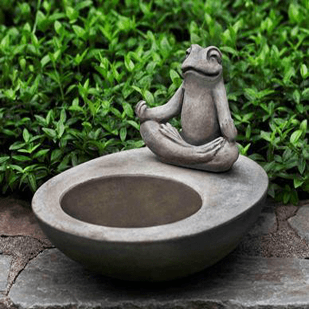 Zen Element Cast Stone Outdoor Garden Birdbath BirdBath Campania International 