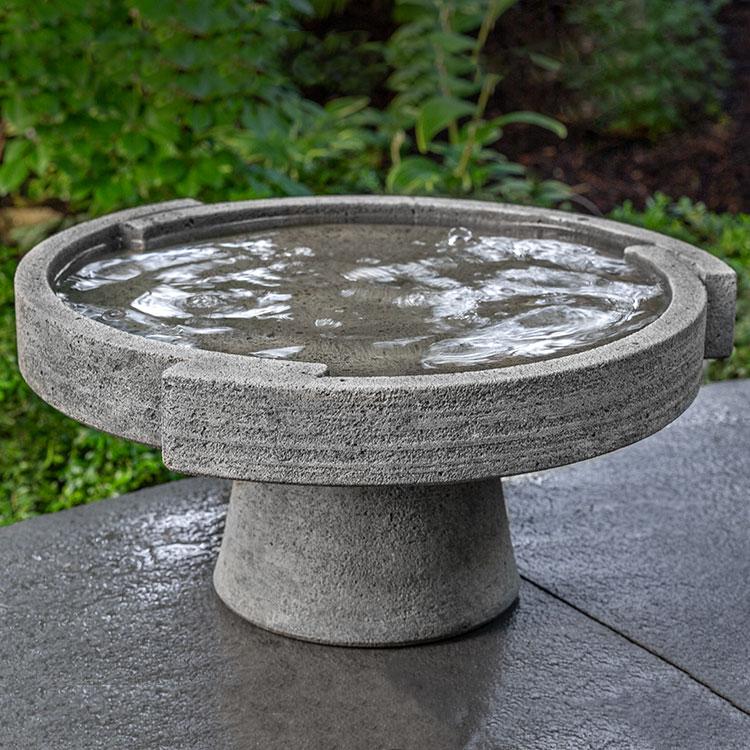Campania International Cast Stone Concept Birdbath, Low Birdbath Campania International 