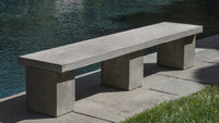 Thumbnail for Biscayne Cast Stone Outdoor Garden Bench Outdoor Benches/Tables Campania International 