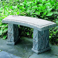 Thumbnail for Dragonfly Curved Cast Stone Outdoor Garden Bench Outdoor Benches/Tables Campania International 