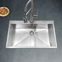 Thumbnail for Houzer Bellus Series Zero Radius Topmount Stainless Steel 1-Hole Large Single Kitchen Sink Kitchen Sink - Topmount Houzer 