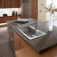 Thumbnail for Houzer Bellus Series Zero Radius Topmount Stainless Steel 1-Hole Large Single Kitchen Sink Kitchen Sink - Topmount Houzer 