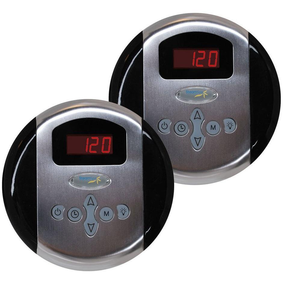 SteamSpa Royal 6 KW QuickStart Acu-Steam Bath Generator Package with Built-in Auto Drain in Brushed Nickel Steam Generators SteamSpa 