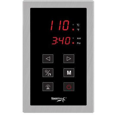 SteamSpa Indulgence 9 KW QuickStart Acu-Steam Bath Generator Package in Brushed Nickel Steam Generators SteamSpa 