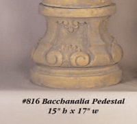 Thumbnail for Bacchanalia Pedestal Cast Stone Outdoor Garden Planter Planter Tuscan 
