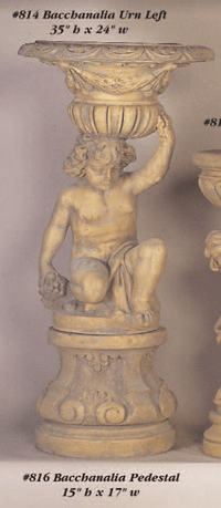 Thumbnail for Bacchanalia Urn Cast Stone Outdoor Garden Planter Planter Tuscan 
