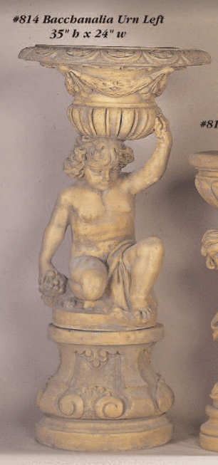 Bacchanalia Urn Cast Stone Outdoor Garden Planter Planter Tuscan 