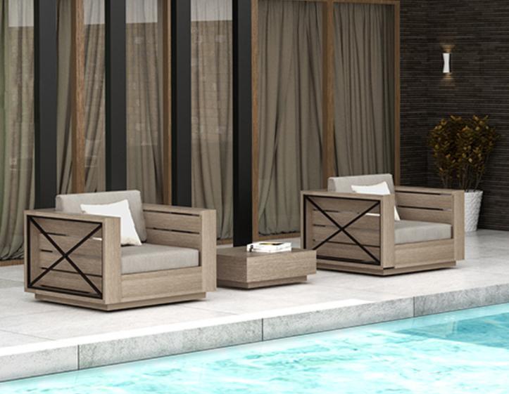 Banner Elk Club Chair Set of 3 Outdoor Furniture Tuscan 