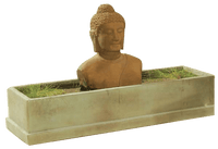 Thumbnail for Buddah Trough Outdoor Cast Stone Garden Fountain Fountain Tuscan 