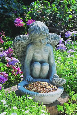Cherub Birdfeeder Statuary Statuary Campania International 