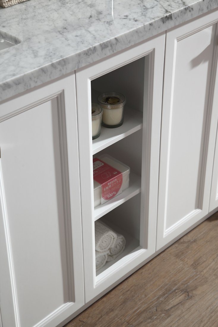 ARIEL Westwood 61" Double Sink Bathroom Vanity Set in White Vanity ARIEL 