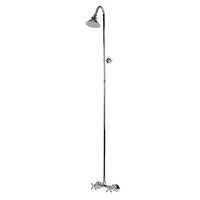 Thumbnail for Kingston Brass Vintage Wall Mount Shower Package, Polished Chrome Clawfoot Tub Set Kingston Brass 