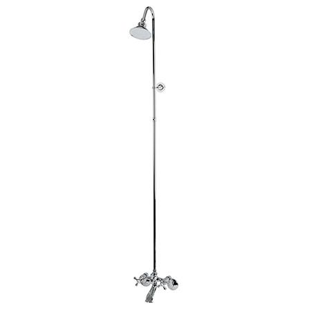 Kingston Brass Vintage Wall Mount Clawfoot Tub And Shower, Polished Chrome Clawfoot Tub Set Kingston Brass 