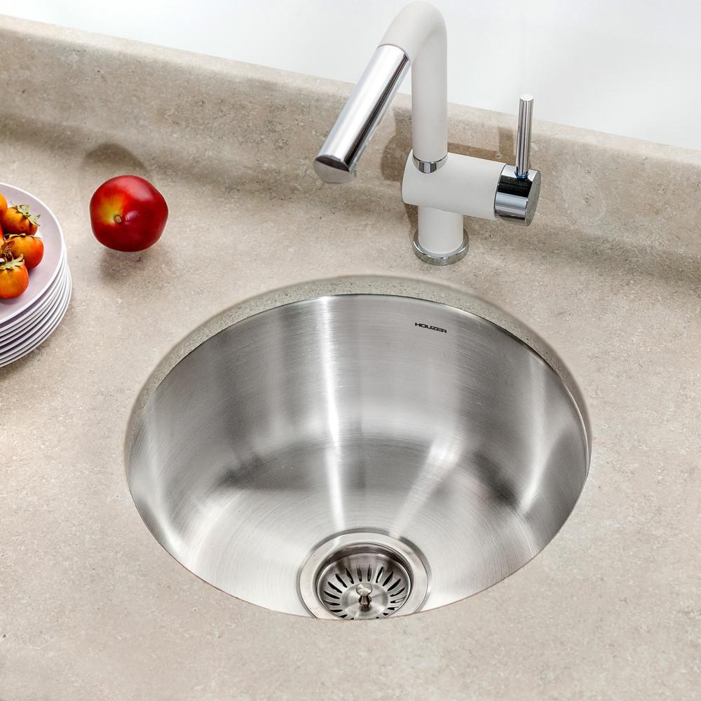 Houzer CF-1830 Club Series Undermount Round Bar/Prep Sink Bar Sink - Undermount Houzer 