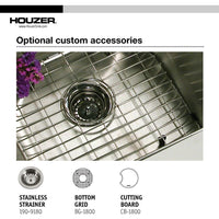 Thumbnail for Houzer CF-1830 Club Series Undermount Round Bar/Prep Sink Bar Sink - Undermount Houzer 