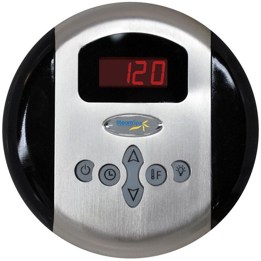 SteamSpa Oasis 12 KW QuickStart Acu-Steam Bath Generator Package in Polished Chrome Steam Generators SteamSpa 