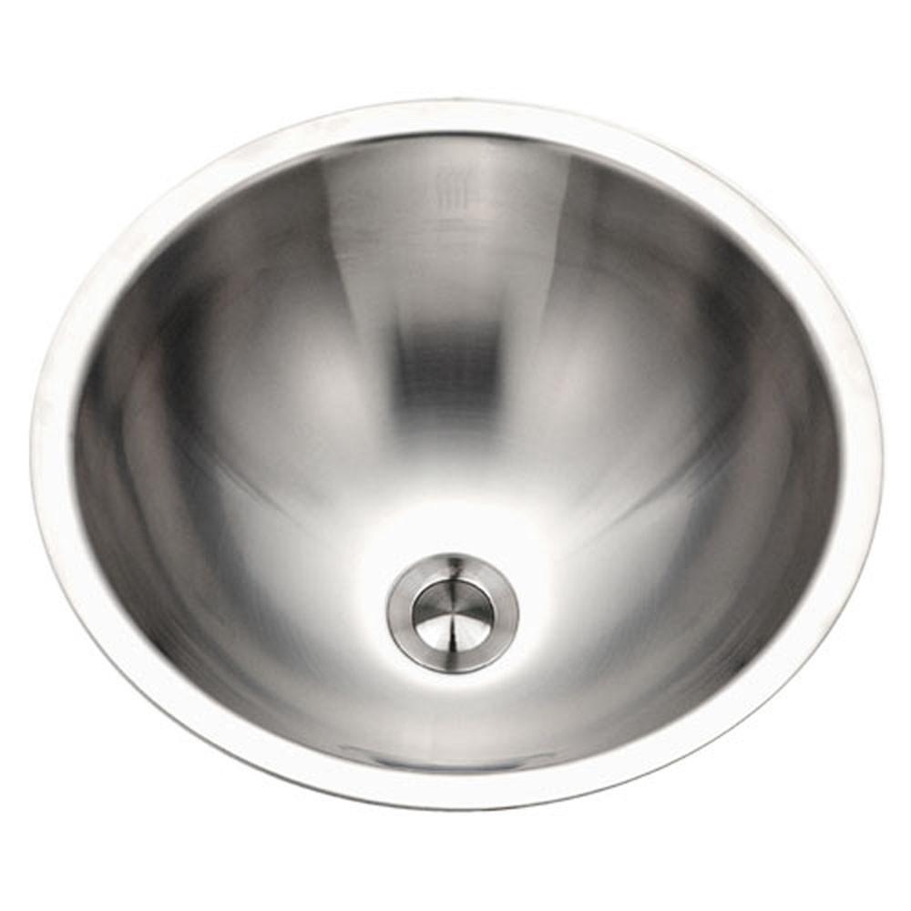 Houzer CRT-1620-1 Opus Conical Topmount Stainless Steel Bowl Lavatory Sink Bathroom Sink - Topmount Houzer 