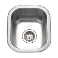 Thumbnail for Houzer CS-1307-1 Club Series Undermount Small Bar/ Prep Sink Bar Sink - Undermount Houzer 