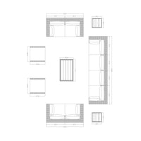 Thumbnail for 13-Piece Outdoor Pation Funiture Set Wicker Rattan Sectional Sofa Couch with Coffee Table and Side Table Outdoor Furniture Casual Inc. 