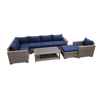 Thumbnail for 8-Piece Outdoor Pation Funiture Set Wicker Rattan Sectional Sofa Couch with Coffee Table Outdoor Furniture Casual Inc. 