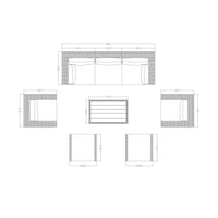 Thumbnail for 8-Piece Outdoor Pation Funiture Set Wicker Rattan Sectional Sofa Couch with Coffee Table Outdoor Furniture Casual Inc. 