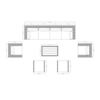 Thumbnail for 9-Piece Outdoor Pation Funiture Set Wicker Rattan Sectional Sofa Couch with Coffee Table Outdoor Furniture Casual Inc. 