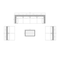 Thumbnail for 9-Piece Outdoor Pation Funiture Set Wicker Rattan Sectional Sofa Couch with Coffee Table Outdoor Furniture Casual Inc. 
