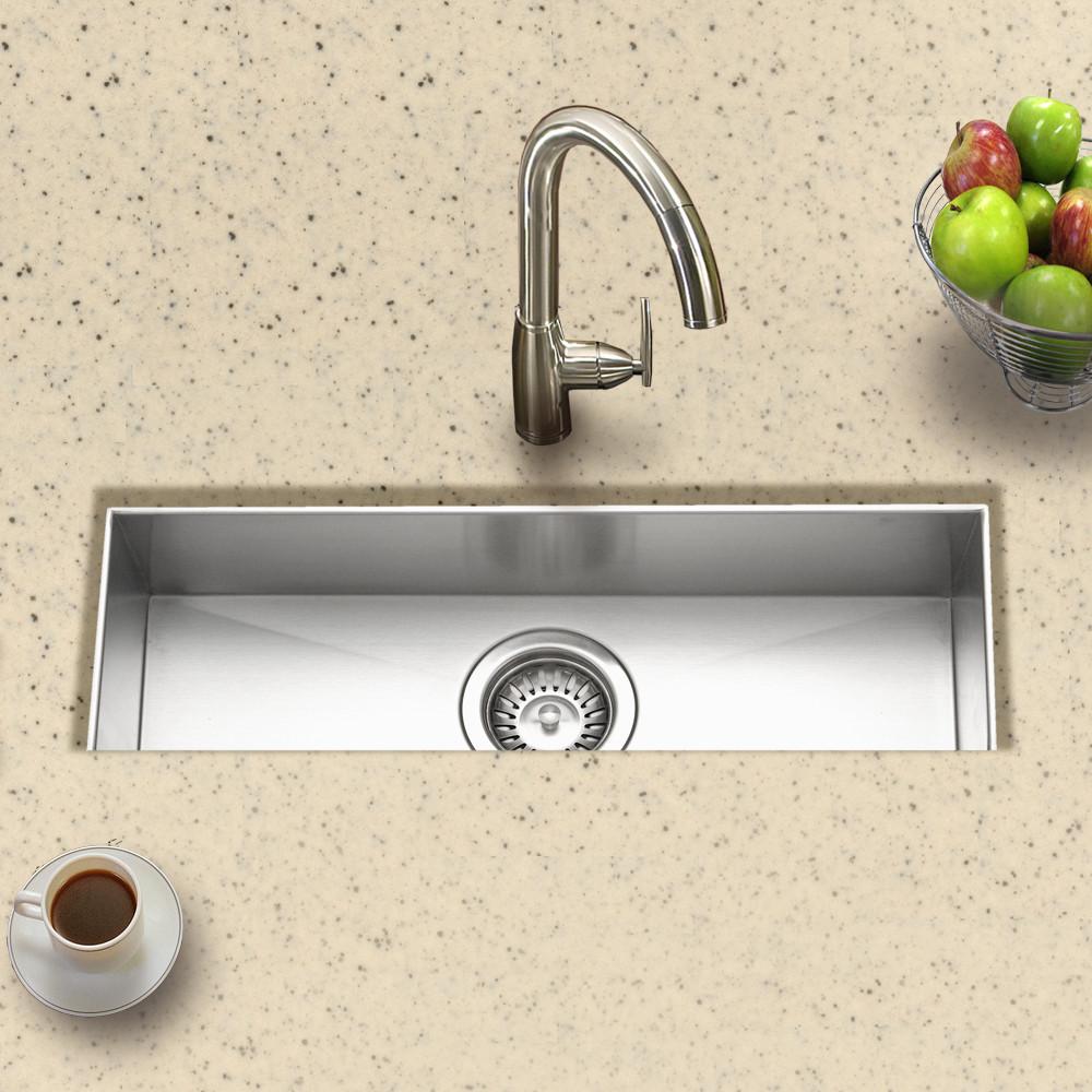 Houzer CTB-2385 Contempo Trough Series Undermount Stainless Steel Bar/Prep Sink Bar Sink - Undermount Houzer 