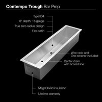 Thumbnail for Houzer CTB-3285 Contempo Trough Series Undermount Stainless Steel Bar/Prep Sink Bar Sink - Undermount Houzer 