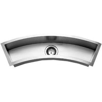 Thumbnail for Houzer Contempo Trough Series Undermount Stainless Steel Curved Bowl Bar/Prep Sink Bar Sink - Undermount Houzer 
