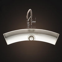 Thumbnail for Houzer Contempo Trough Series Undermount Stainless Steel Curved Bowl Bar/Prep Sink Bar Sink - Undermount Houzer 