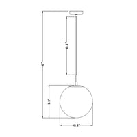 Thumbnail for Bushnell Ball Pendant Light Fixture, White Orb with Elegant Glow, Foyer Lighting Home Decor for Entryways, Dining and Living Room, or Sitting Areas, Dimmable Pendant Lighting Canyon Home 