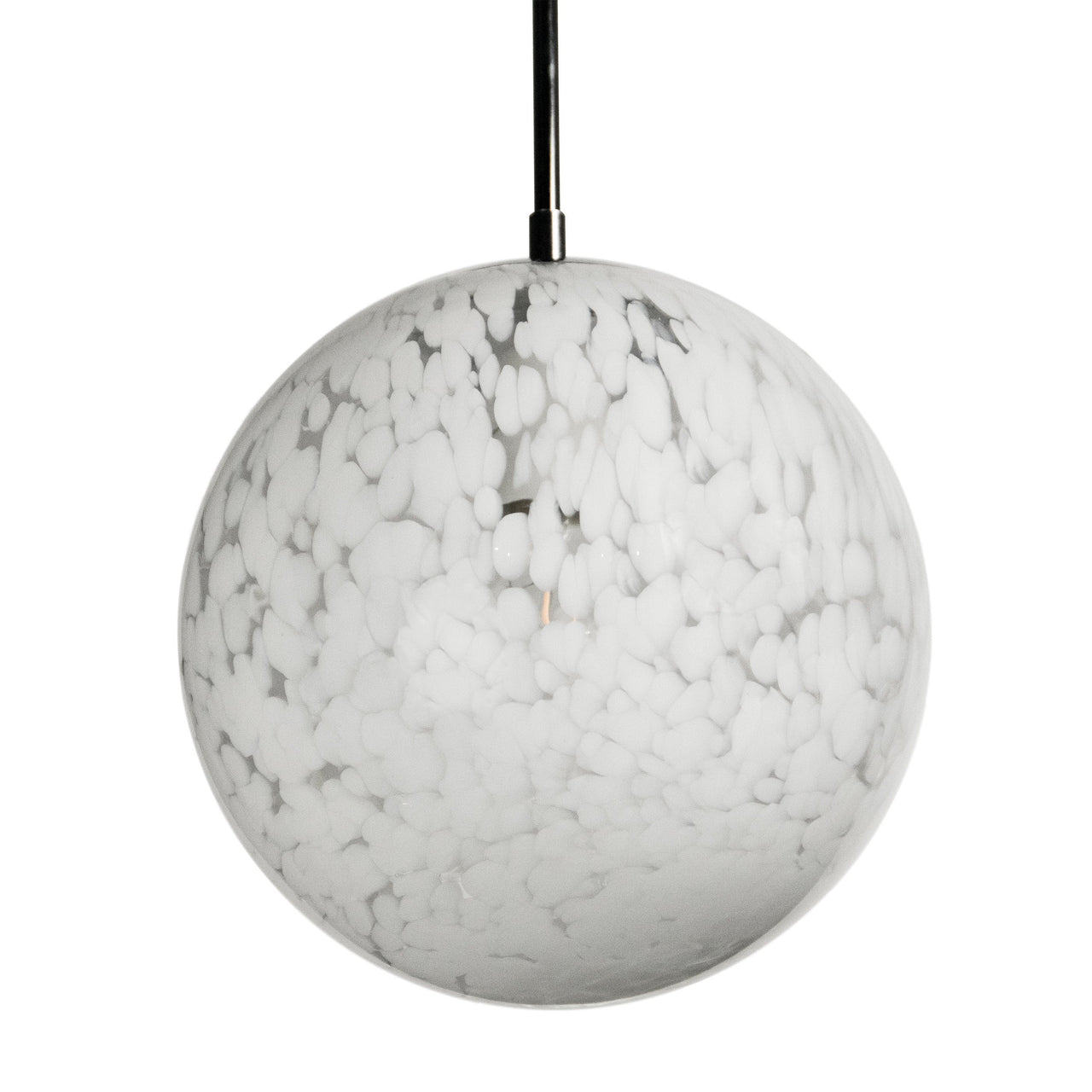 Bushnell Ball Pendant Light Fixture, White Orb with Elegant Glow, Foyer Lighting Home Decor for Entryways, Dining and Living Room, or Sitting Areas, Dimmable Pendant Lighting Canyon Home 