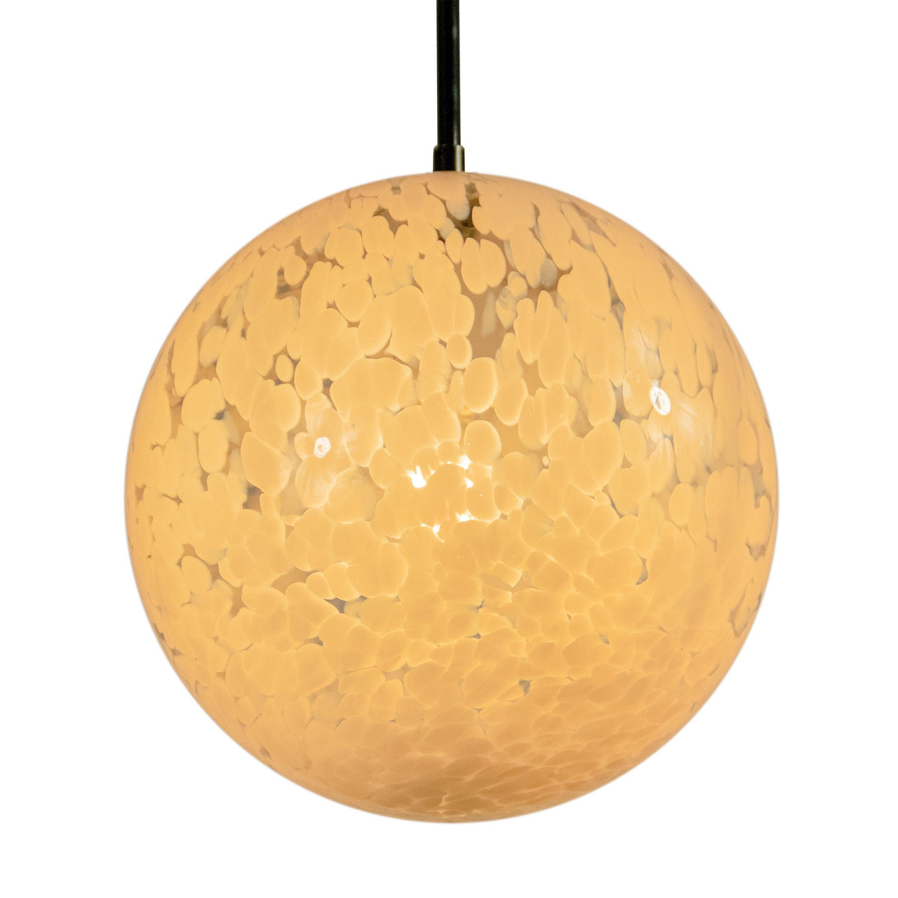 Bushnell Ball Pendant Light Fixture, White Orb with Elegant Glow, Foyer Lighting Home Decor for Entryways, Dining and Living Room, or Sitting Areas, Dimmable Pendant Lighting Canyon Home 